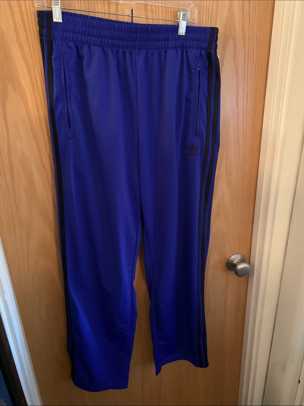 Men’s NWT Sz M Lucid Blue Firebird Track Pants with Black Side Stripe